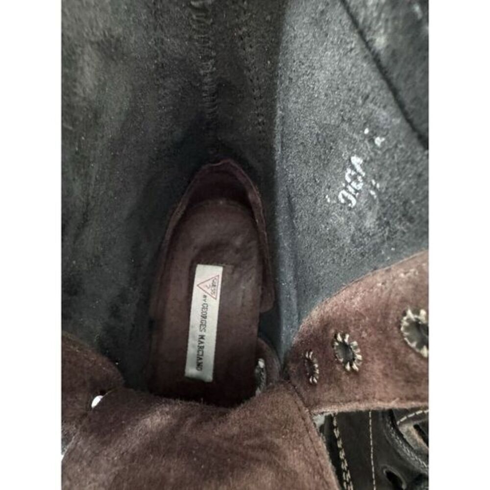 Vintage‎ Guess Nubuck Boots Size 5 Black - Picture 4 of 6